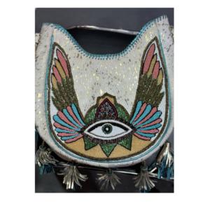 Bohème femmes fabriqués à la main PU coton perlé sac de messager broderie nouveau fil pochette pour plage soirée Shopping - Product Image 3