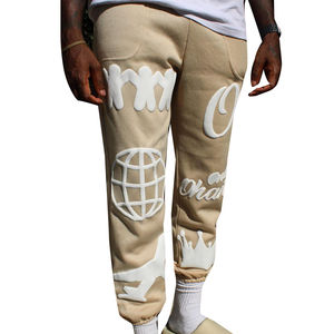 Pantalones de chándal ligeros con cordón pesado para hombre, pantalones de chándal de algodón con estampado abullonado, ropa de calle, pantalones de chándal para el trabajo - Product Image 4