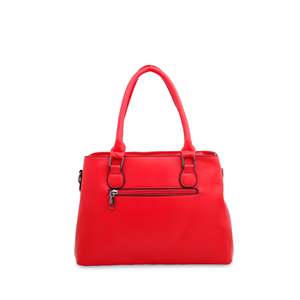 Red Formal Evening Purse P54121 Party and Wedding <b>Bag</b> with <b>Crystal</b> and Rhinestone Decoration Chain Accented Chain Pattern - Product Image 1