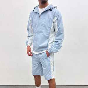 แจ็กเก็ตผ้าเนื้อนิ่มสำหรับผู้ชายชุดวอร์มเสื้อกันลมบล็อกสีสำหรับฤดูร้อน - Product Image 3