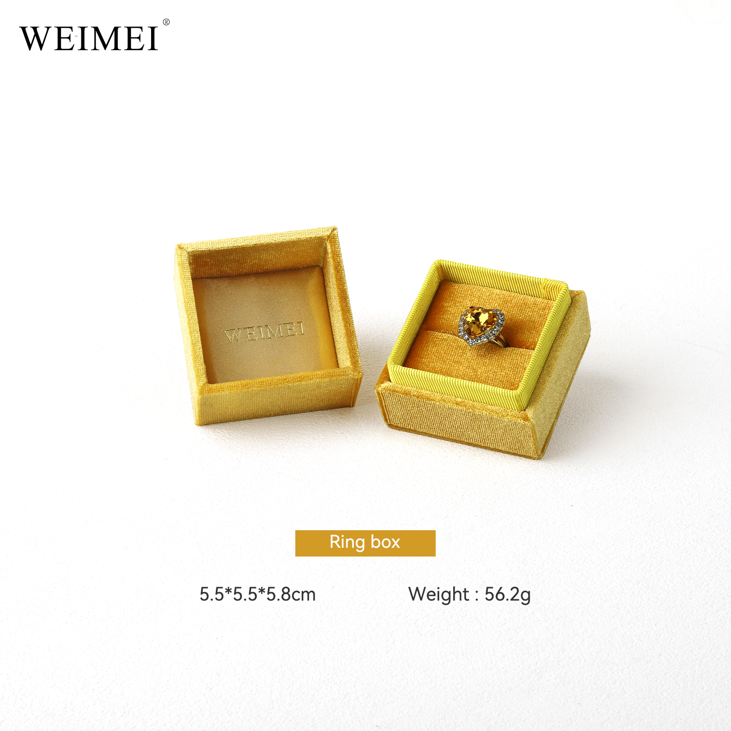Yellow ring box