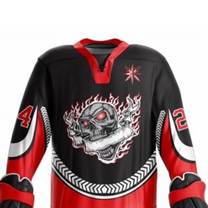 Fait sur mesure de qualité supérieure prix raisonnable uniforme de hockey sur glace 100% tissu polyester uniforme de hockey sur glace - Product Image 4
