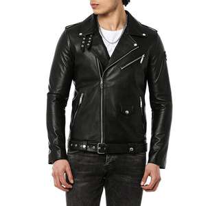 Top Quality <b>Fringed</b> & <b>Beaded</b> Original Cow Suede Leather Western Style Men Full Black Cowboy Leather Jacket - Product Image 1