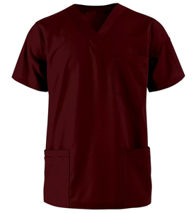 Haut de blouse médicale unisexe de qualité supérieure en polyester/nylon imprimé sérigraphié, uniforme d'infirmière OEM, tissu tissé, usage hospitalier - Product Image 4