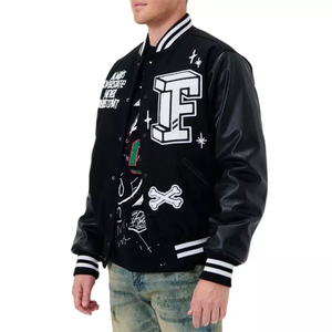 Chaud à la mode conception personnalisée hommes Baseball Letterman Bomber veste hiver réversible respirant mode porter - Product Image 6