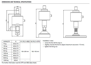 Approvisionnement d'usine 17-4 PH Matériau en acier inoxydable Fabriqué IP67 Indice de protection Capteur de compression de la cellule de charge avec hauteur réglable - Product Image 5