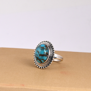 Lovely Turquoise 925 Solid Sterling <b>Silver</b> Natural Gemstone <b>Ring</b> <b>Statement</b> Jewelry Boho Jewelry Wholesale Manufacturer Jewelry - Product Image 3