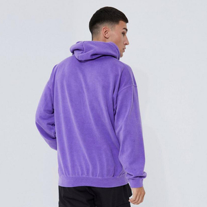 Sweat-shirts surdimensionnés pour hommes en polyester/coton à carreaux vintage avec logo personnalisé, lavés à l'acide, de haute qualité - Product Image 3
