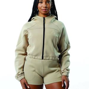 2024 jersey con capucha de lana de gran tamaño de lujo para mujer Cultivo de bolsillo frontal con figura de estrella impresa empresas moda de invierno - Product Image 1