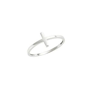 Anillo de Plata de Ley 925 minimalista cristiano apilable anillo de fe para mujer - Product Image 2