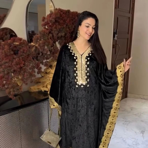 Special Dhoti Salwar Readymade Customize Viscose Velvet <b>Kaftan</b> Dhoti Salwar Traditional Indian Style <b>Kaftan</b> With Dhoti Set - Product Image 1