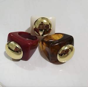 Anillo de Resina Grueso Personalizado Hecho a Mano, Combinación de Resina Epoxi, Anillo de Resina de Color, Anillos de Artesanía Bh - Product Image 4