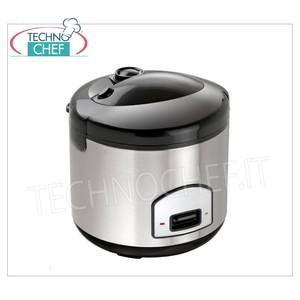 Olla arrocera de acero inoxidable para aproximadamente 10 porciones con función de calentamiento, capacidad 1.8 litros. - Product Image 1