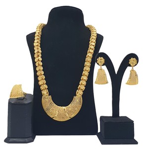 Conjunto de Collar chapado en oro de 18KT de diseño sólido clásico de gama alta, accesorio de moda recién llegado - Product Image 1