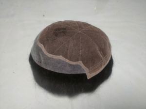 Meilleure qualité Air BD indien Remy perruque de cheveux crépus droite et vague de corps d'eau avec style de vague profonde 100% densité Mono Base toupet - Product Image 6