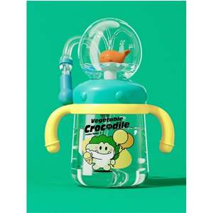 Ensemble de rangement fonctionnel Tykle Watermelon BTS Combo : Sac à bandoulière rond élégant et biberon anti-fuite motif crocodile - Product Image 2