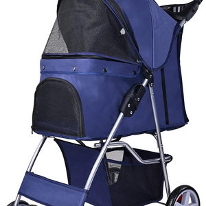 TH-PSP-193 Fournisseur de chariots de poussette pour animaux de compagnie Nouveau modèle de chariots pour animaux de compagnie de taille moyenne Poussette pour animaux de compagnie de style occidental Cadre robuste - Product Image 1