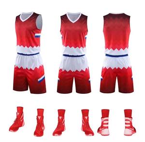 Vente en gros de vêtements de sport imprimés d'uniforme de basket-ball sur mesure de haute qualité avec nom d'équipe sportive - Product Image 3