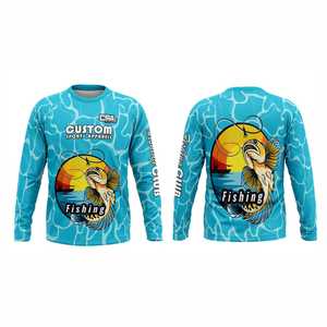 Camisetas de Pesca para Hombre, Personalizadas con Impresión DTF, de Poliéster de Secado Rápido, Impresión por Sublimación Digital, Transpirables y de Alta Calidad - Product Image 1