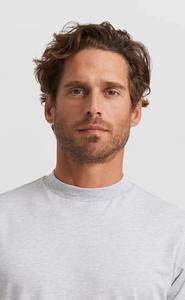 T-shirt décontracté gris chiné uni à col ras du cou et manches courtes pour homme, coupe décontractée, idéal au quotidien - Product Image 4
