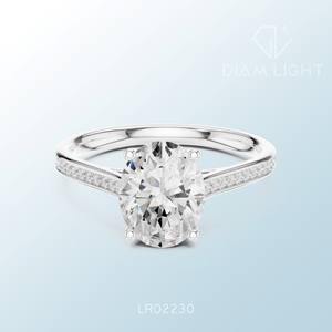 Bague ronde de haute qualité avec pierres certifiées IGI, fabrication exquise, parfaite pour les mariages, les fiançailles et les fêtes - Product Image 3