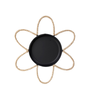 Metal y yute pared flor cuerda diseño en placa decorativa negro pared paneles artesanos Pascua cantidad hecha a mano - Product Image 5