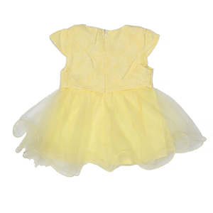 ชุดเดรสตาข่ายแขนสั้นแฟนซีสำหรับเด็กผู้หญิงแรกเกิด - สีเหลือง - Product Image 3