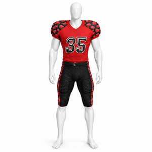 Uniforme de Fútbol Americano Personalizado al por Mayor, 100% Poliéster, Malla Transpirable, Secado Rápido, Absorbe la Humedad, Antibacteriano - Product Image 5