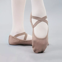 Zapatillas de Ballet Profesionales para Niños, Ecológicas, de Lona, Ligeras, Duraderas, Antideslizantes, con Suela Dividida Suave y Transpirable