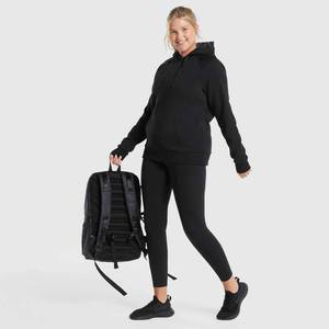 Sweat à capuche OEM personnalisé pour femme, 100 % coton, imprimé sur le devant, polaire, streetwear, séchage rapide, respirant, 340g, pas cher - Product Image 4