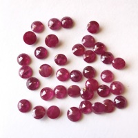 Vivaaz Gems RR120 5mm Rubis Naturel Chauffé, Pierres Précieuses Non Montées, Facettées, Calibrées, Rouge Rose, du Mozambique, pour la Fabrication de Bijoux, Certifié par un tiers
