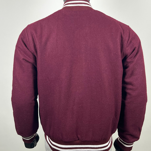 Chaquetas universitarias de béisbol Varsity al por mayor logotipo personalizado lana soporte frontal invierno Letterman chaqueta Hombres estilo de calle principal - Product Image 2