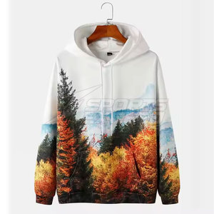 Sudaderas con capucha de sublimación de diseño único más vendidas en precio al por mayor Sudaderas con capucha de sublimación de ropa de calle de alta calidad - Product Image 1