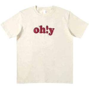 T-shirt imprimé en relief respirant de haute qualité, couleur unie personnalisée, streetwear, fitness, poids lourd, coupe régulière, impression en relief - Product Image 1