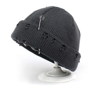Amarillo mostaza Unisex de moda al por mayor logotipo personalizado invierno cálido gorro desgastado gorro - Product Image 2