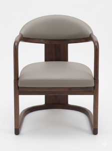 Modern Solid Wood Dining Chair with Leather Upholstery <b>Beige</b> Frame <b>Armchair</b> for Home Furniture Dining Room & Hotel Restaurant - Product Image 4