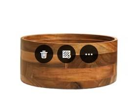 Cuenco moderno de madera en forma de cono con acabado liso, ideal para servir aperitivos, elegante, duradero, perfecto para regalo de Decoración de cocina - Product Image 4