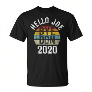 Camiseta Retro Vintage Hello Joe Bye Don 2020, Unisex, Cuello Redondo, Manga Corta, Ropa Promocional para Adultos - Product Image 3