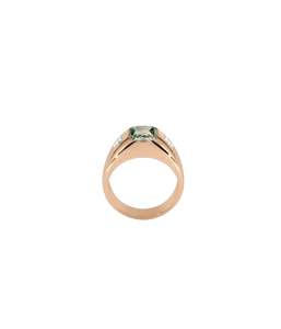 Anillo de Plata de Ley Clásico con Engaste de Garras, Corte Cojín Alargado, Amatista Verde, Bañado en Rodio, Unisex, para Bodas y Fiestas - Product Image 4