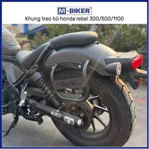 Ph Kin M-Biker Genuine Leather Saddle Bag for Rebel 300/500/1100 Motorcycles Waterproof Aluminium Hanging <b>Frame</b> - Product Image 2