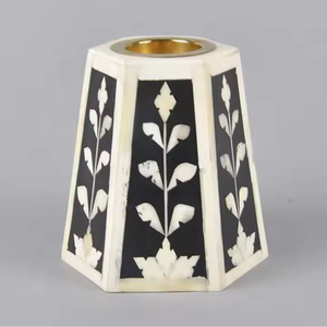 Support à bougies et porte-encens en os incrusté, de haute qualité, écologique, design élégant pour la décoration de la maison, mariage, Noël - Product Image 2