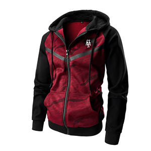 Men <b>Zippered</b> <b>Hoodie</b> , Kangaroo Pocket and Long Sleeve <b>Hoodie</b>, Color Block <b>Hoodie</b> by Huzaifa Products - Product Image 1