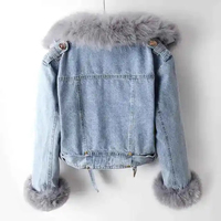 Nueva Colección 2025 Chaquetas Vaqueras Casuales de Invierno para Mujer, Transpirables, de Algodón y Piel Sintética, Personalizadas, Multicolor, Azules