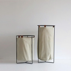 Cesta de almacenamiento de lona blanca de alta calidad con marco único para uso en la cocina y almacenamiento de alimentos al por mayor disponible - Product Image 6