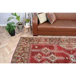 Turkish Rug, 5.2x9 ft Large Rug, Red <b>Brown</b> <b>Wool</b> Rug - Product Image 2
