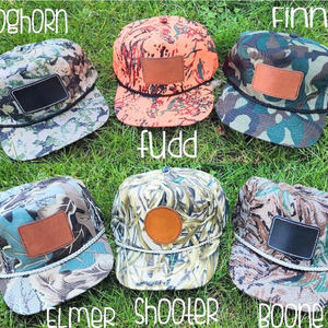 Wholesale Custom 5 Panel Polyester/Cotton Camouflage Sporty Unstructured Snapback <b>Camo</b> Hunting 256 Ri <b>Caps</b> Rope Outdoor - Product Image 4