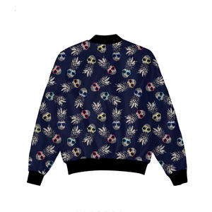 Chaqueta Bomber de sublimación personalizada para hombres y mujeres, chaqueta Bomber ligera de estilo universitario con estampado completo para hombres y mujeres - Product Image 3