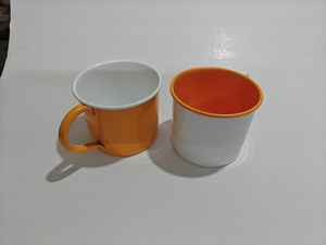 Taza de acampada de esmalte metálico reutilizable taza de esmalte de dos tonos - Product Image 2