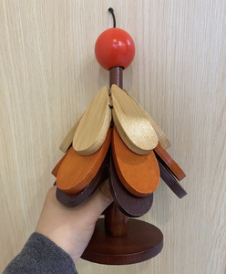 Ornement de sapin de Noël en bois rustique, adapté à la décoration de table saisonnière, qualité d'exportation, origine Vietnam - Product Image 3