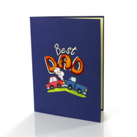 Feliz Día del Padre con tarjeta de felicitación 3D emergente, diseño y fabricación personalizados de Vietnam HMG
